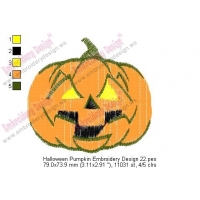 Halloween Pumpkin Embroidery Design 22